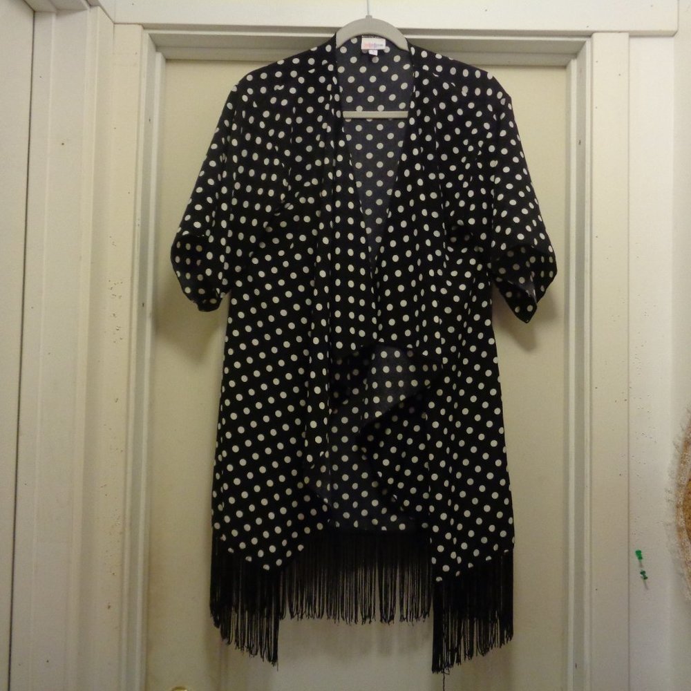 DOTTIE DARLING LULU ROE DARLING IN DOTS FRINGE LOOSE JACKET S